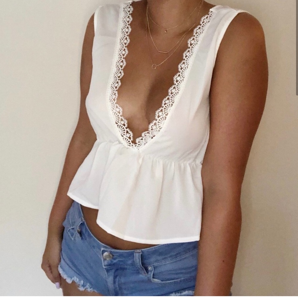 *SOLD* Sheer Lacey Flowy Top